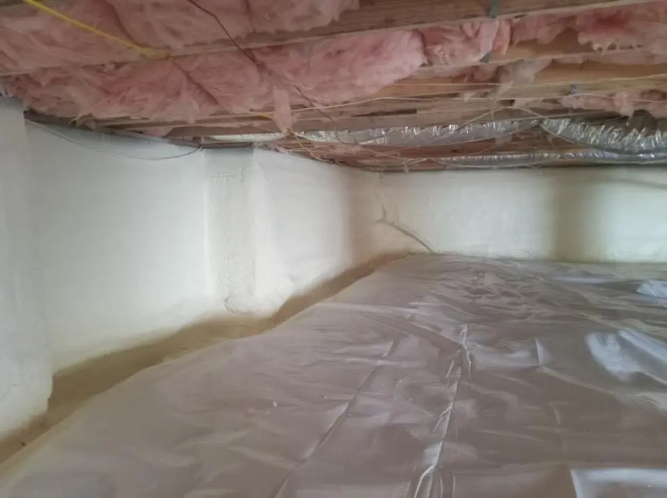 Crawl space encapsulation with closed-cell spray foam for Attic Insulation in Madera Acres